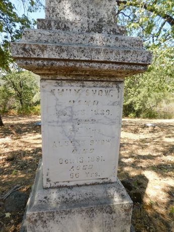[Picture of Albert and Emily Snow grave]